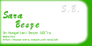 sara besze business card